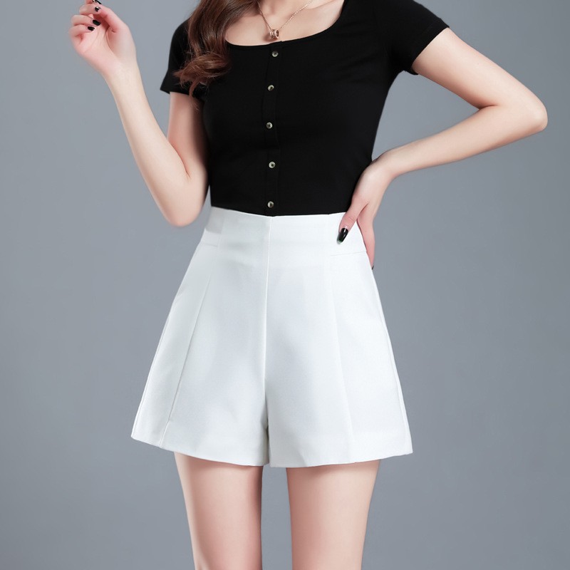 Quần sooc nữ cạp cao cho nữ, quần short cạp cao chất tuyết mưa siêu hot mã leg022 | BigBuy360 - bigbuy360.vn