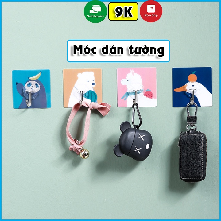 Móc Dán Tường Treo Đồ Đa Năng Hình Thú Đáng Yêu Chịu Lực Tốt