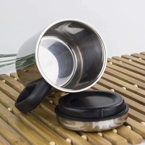 Ly giữ nhiệt inox có nắp đậy tay cầm tiện lợi -500ml -hala90