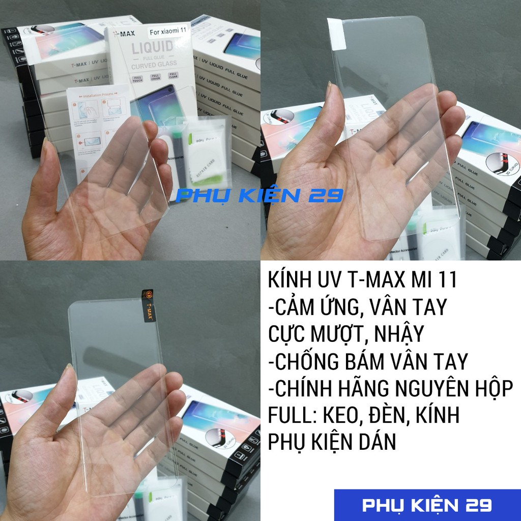 Kính cường lực FULL màn UV cao cấp chống bám vân tay TMAX/T-Max