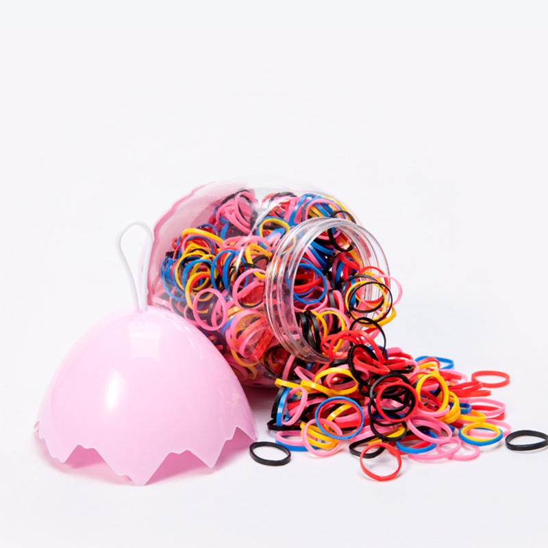 Dây Buộc Tóc Cao Su Mini Co Giãn Nhiều Màu Sắc Dùng Một Lần