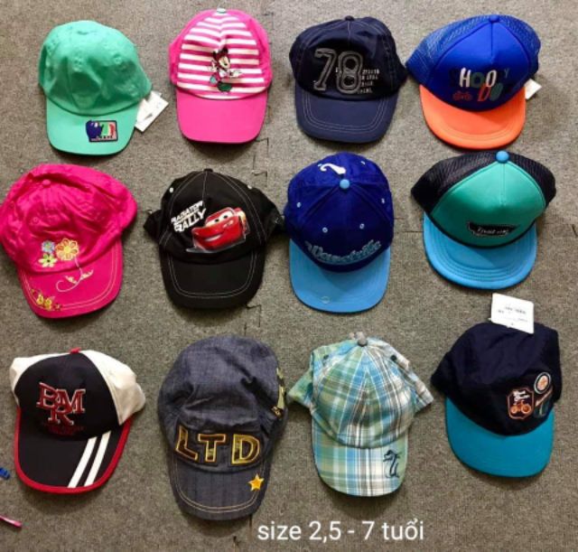Xả kho - mũ lưỡi trai cho bé xuất dư - đồng giá 49k
