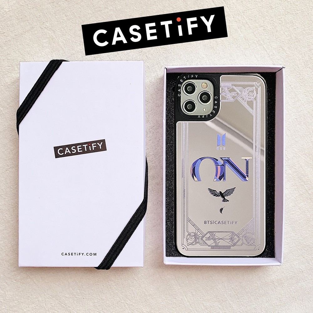 [Original Casetify] Ốp Lưng Tráng Gương Phong Cách Nhóm Nhạc Bts Mirror Cho Iphone 7 8 Plus 7 + 8 + X Xs Xr 11 11pro 12 Mini 12mini Pro Max Xsmax Se 2020