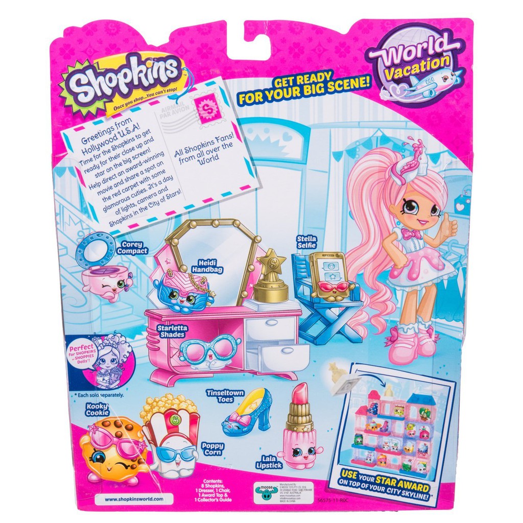 Bộ Đồ Chơi Phim Trường Shopkins Season 8 America Themed Pack Hollywood (Mỹ)