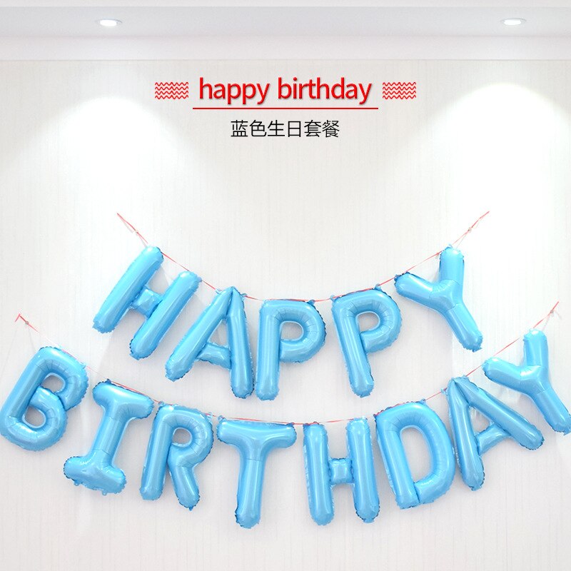 1 Bộ Bong Bóng 16inch Hình Chữ HAPPY Birthday Nhiều Màu Sắc Trang Trí Tiệc Sinh Nhật Cho Bé Globos