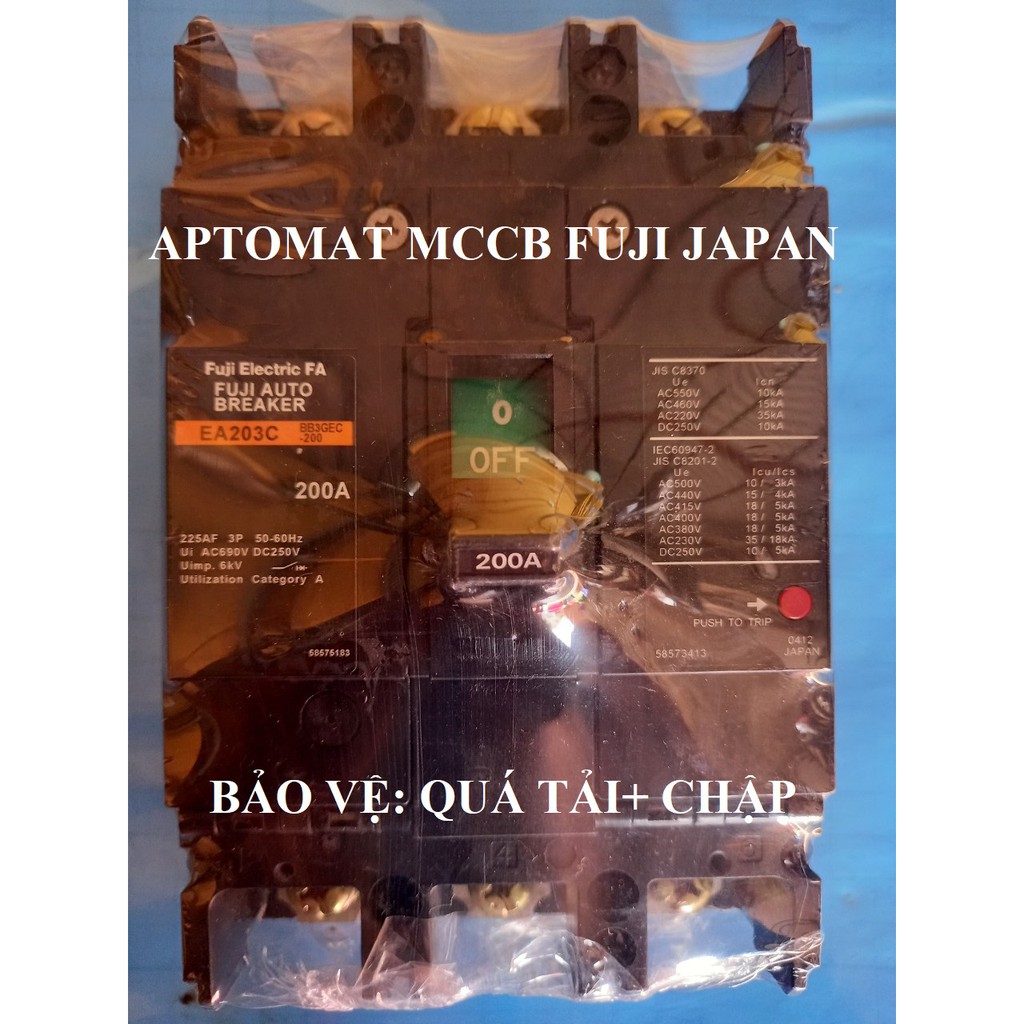 APTOMAT MCCB 3 PHA NHẬT BẢN 200A