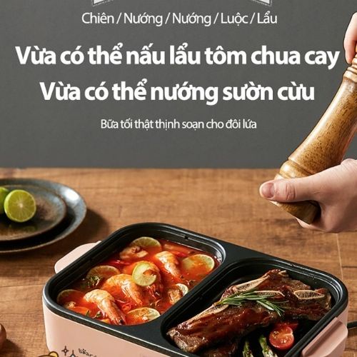 Bếp Lẩu Nướng Hàn Quốc 2 Trong 1