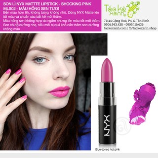 Son lì NYX Matte - Shocking Pink MLS02 - HỒNG SEN TƯƠI