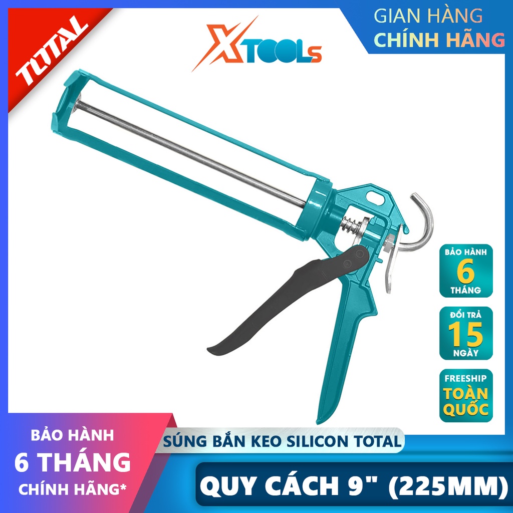 Súng bắn silicon TOTAL THT21509 | súng bơm silicon kích cỡ 235mm (9''), chiều dài cả súng 335mm [CHÍNH HÃNG] [XTOOLs]