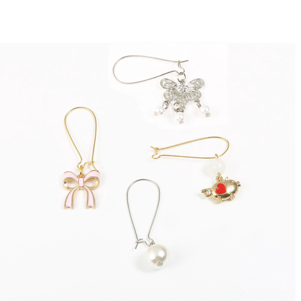 Bộ 100 móc mạ vàng / bạc/ đồng/ Rhodi 9x18mm / 11x25mm / 16x38mm dùng làm khuyên tai diy