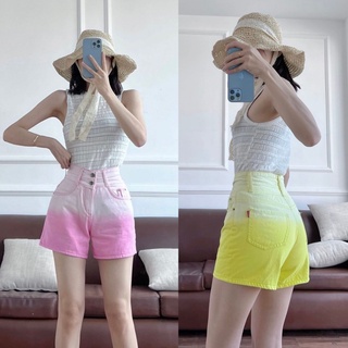 Quần short Kaki phối màu cá tính trẻ trung,quần kaki lững cạp cao 2 nút dáng Ullzang có bigsize