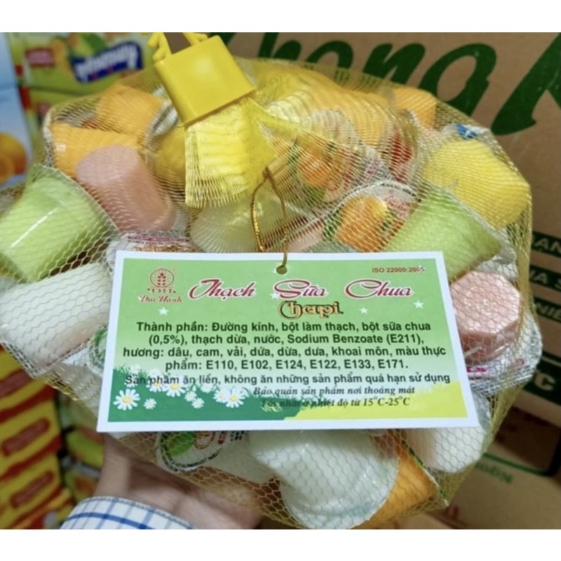 thạch rau câu sữa chua chapi túi lưới