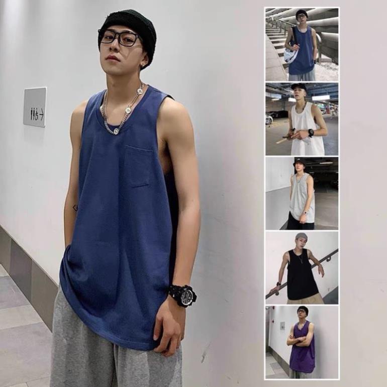 ÁO BA LỖ NAM COTTON ĐÁP TÚI