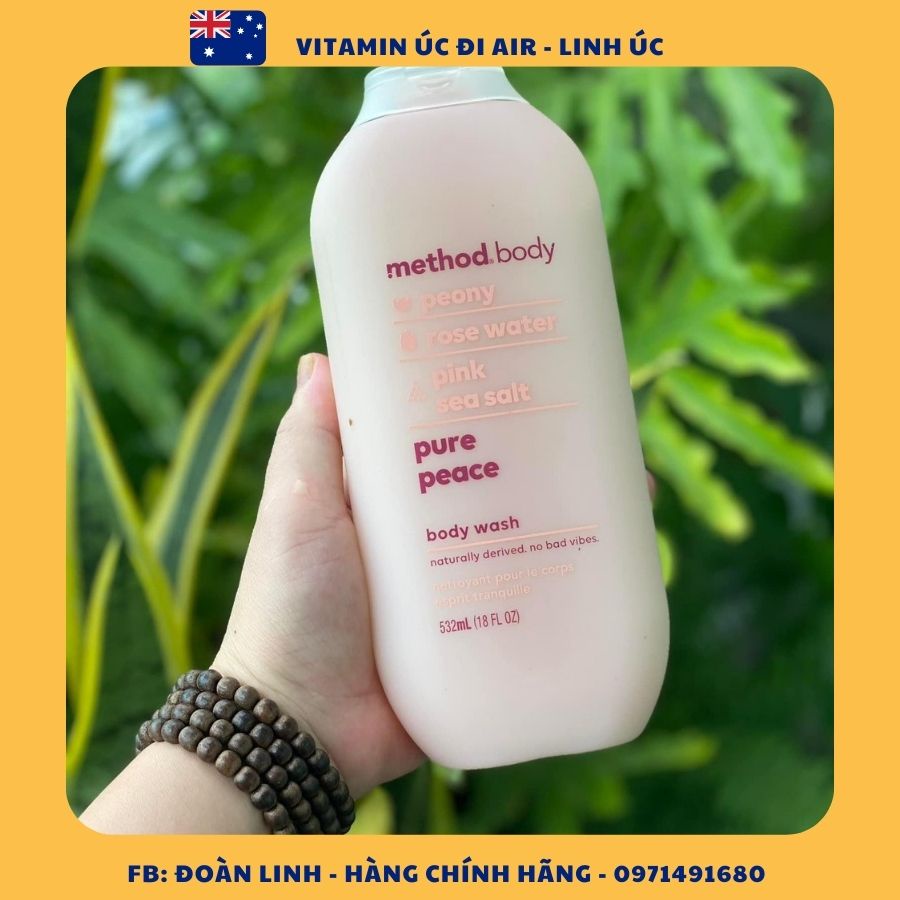 Sữa tắm Method Body Úc 532ml, Hàng Chuẩn Úc Đi Air