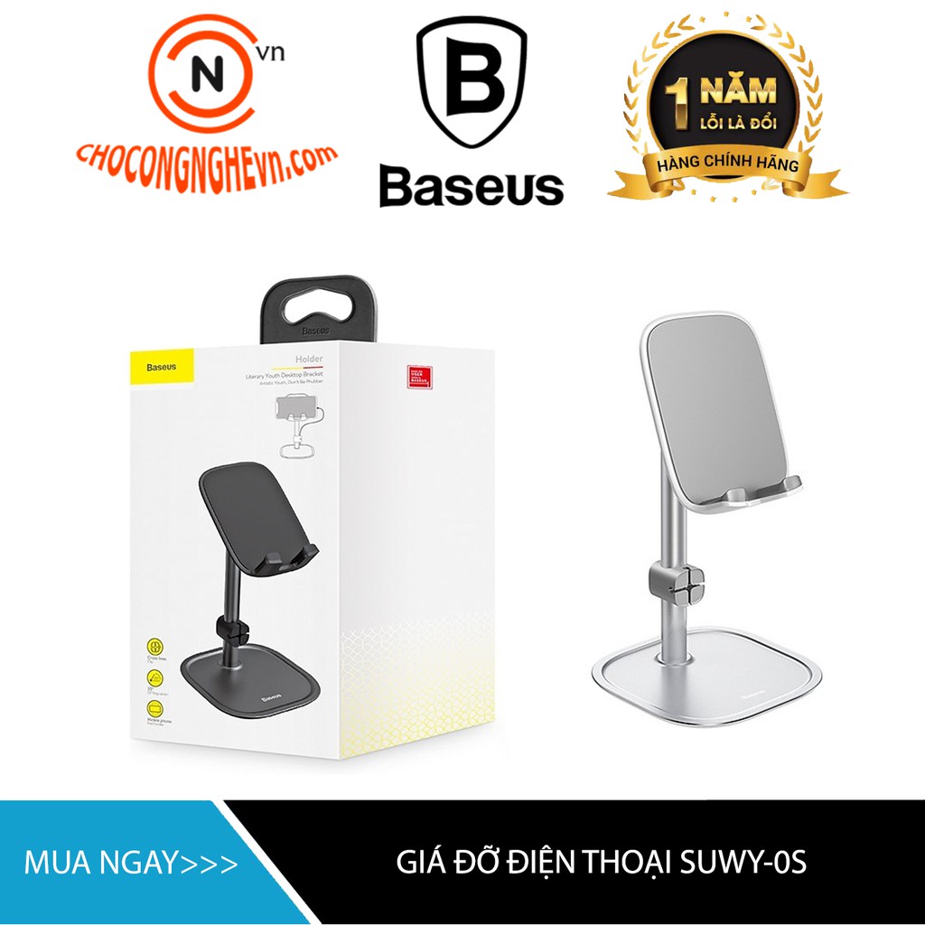 🌟CHÍNH HÃNG🌟 Giá đỡ điện thoại 2 in 1 Baseus Metal Table Hợp kim nhôm nguyên khối Baseus SUWY-0S {BẢO HÀNH ĐỔI MỚI}