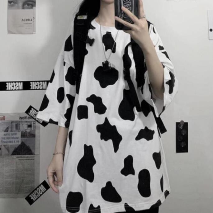 Áo thun bò sữa tay lỡ form rộng Unisex, áo bò sữa tay lỡ A244 | BigBuy360 - bigbuy360.vn