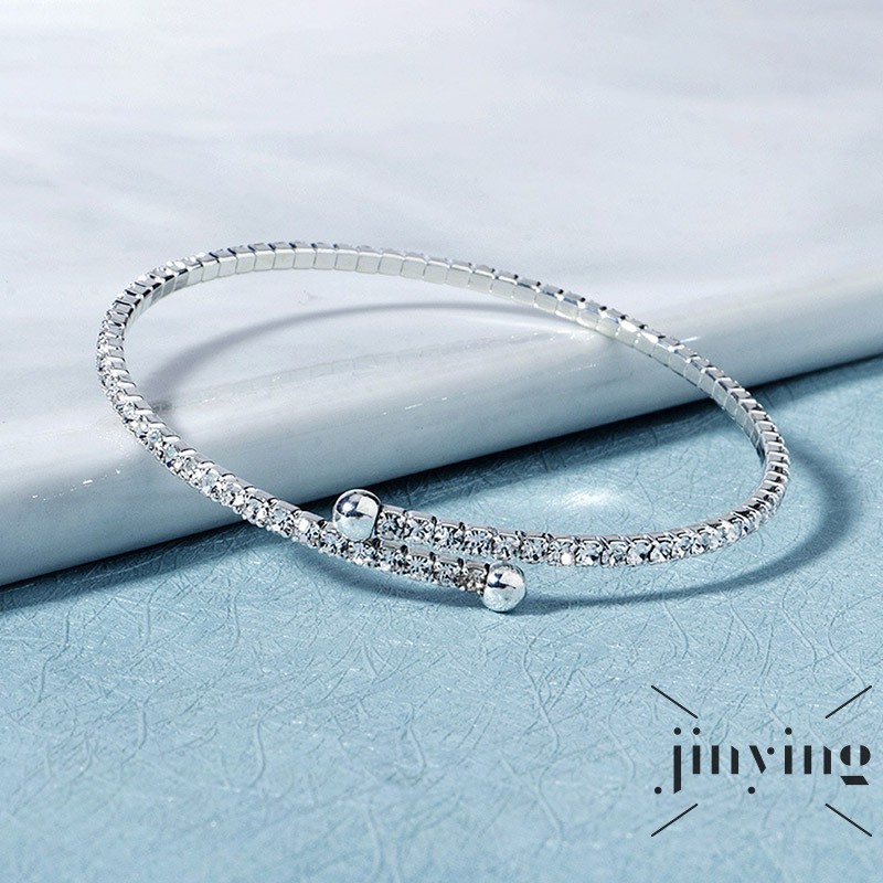 GETNOIVAS Vòng Đeo Tay Hở Đính Đá Nhân Tạo Xinh Xắn Cho Nữ