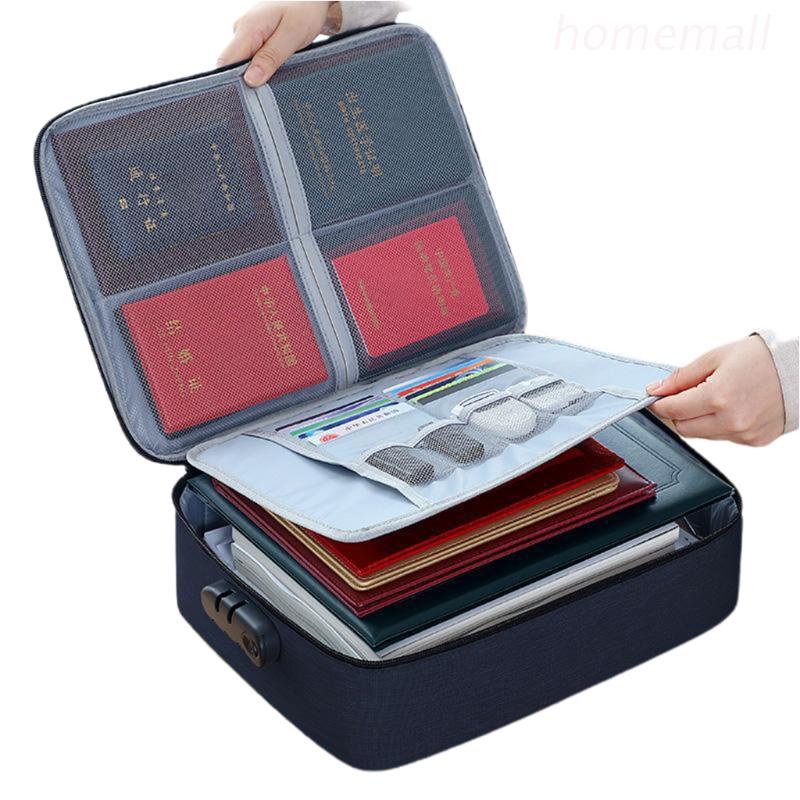 Túi Đựng Tài Liệu / Hộ Chiếu / Tài Liệu Chống Thấm Nước Có Khóa An Toàn Di Động Tiện Dụng Cho Gia Đình / Văn Phòng