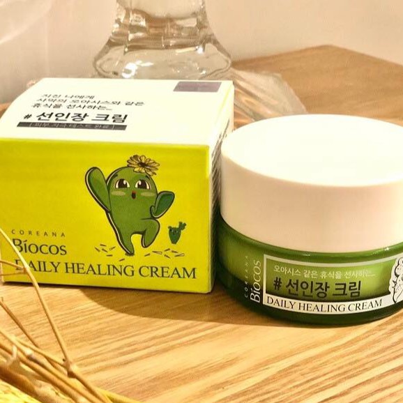 [Mã FMCGMALL - 8% đơn 250K] Kem Dưỡng Ẩm Da Xương Rồng Biocos Coreana Daily Healing Cream (50g)