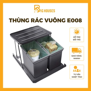 {HÀNG CHÍNH HÃNG CAO CẤP}  Thùng Rác Vuông Eurogold E006 E008 Thùng Rác Âm Tủ Đơn/Đôi Cao Cấp