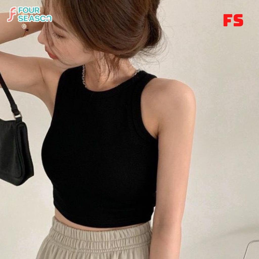 Áo croptop nữ ba lỗ trơn ACT04 4S chất thun gân ôm body mềm mịn