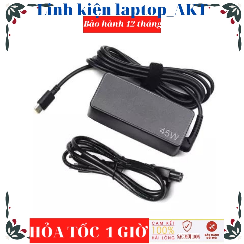Sạc Laptop Lenovo 20V-2.25A-45W-ZIN chân vuông USB Lenovo G40 G40-30 G40-70 ThinkPad T460 T470 ThinkPad X1