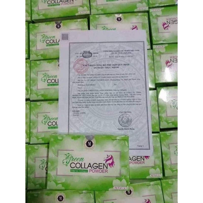 [Chính Hãng 100%] Diệp Lục Collagen Chính Hãng - Green Collagen Chính Hãng
