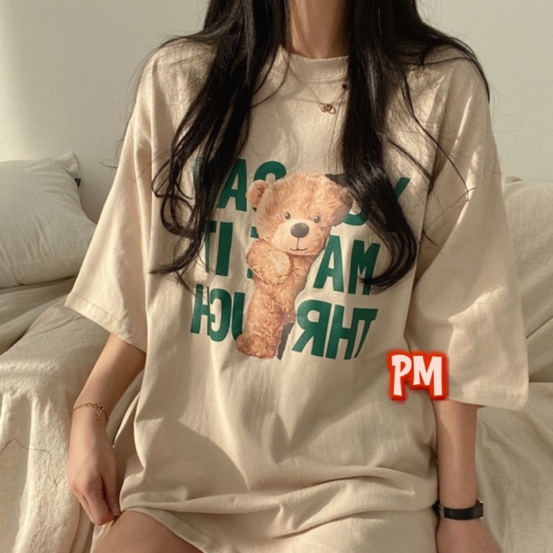 Áo phông gấu chữ THR PM11