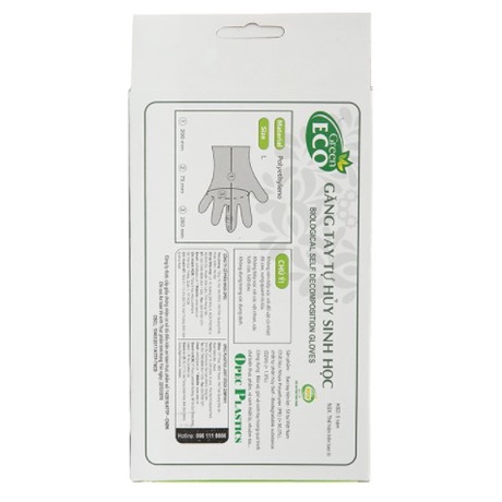 Găng Tay Tự Hủy OPEC GREEN ECO Size L 100 cái - Chính Hãng 100%