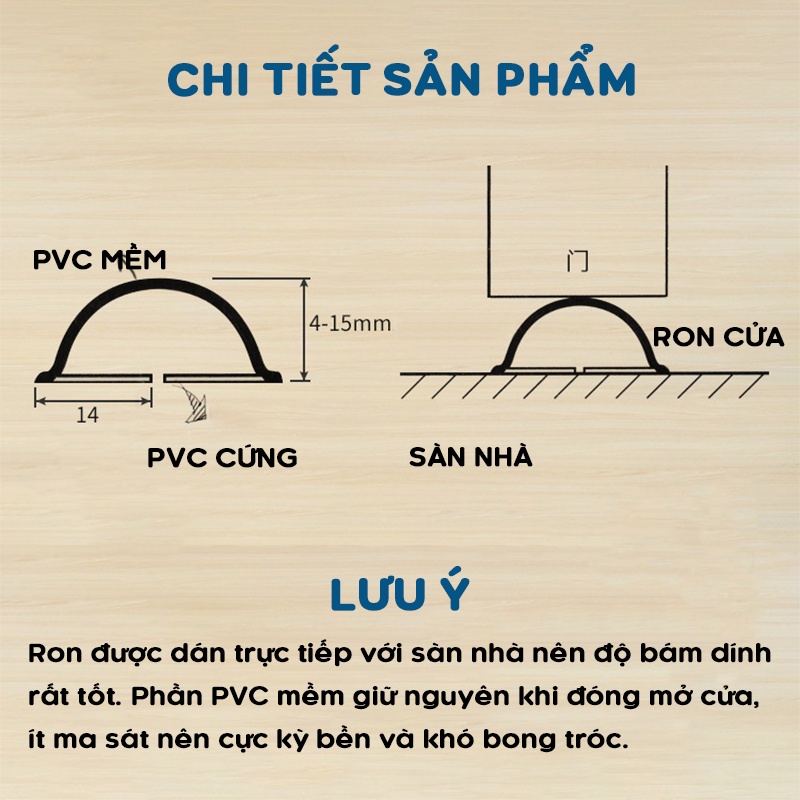 Thanh Chống Bụi, Côn Trùng Dán Sàn - Phụ Kiện Cửa KAPU