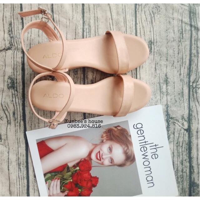 GIÁ CŨ 220K Sandal Xuồng Aldo Nude Da Mềm-Kunbee Shop