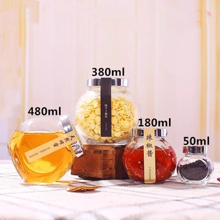Hũ thủy tinh nghiêng nắp nhựa 50ml
