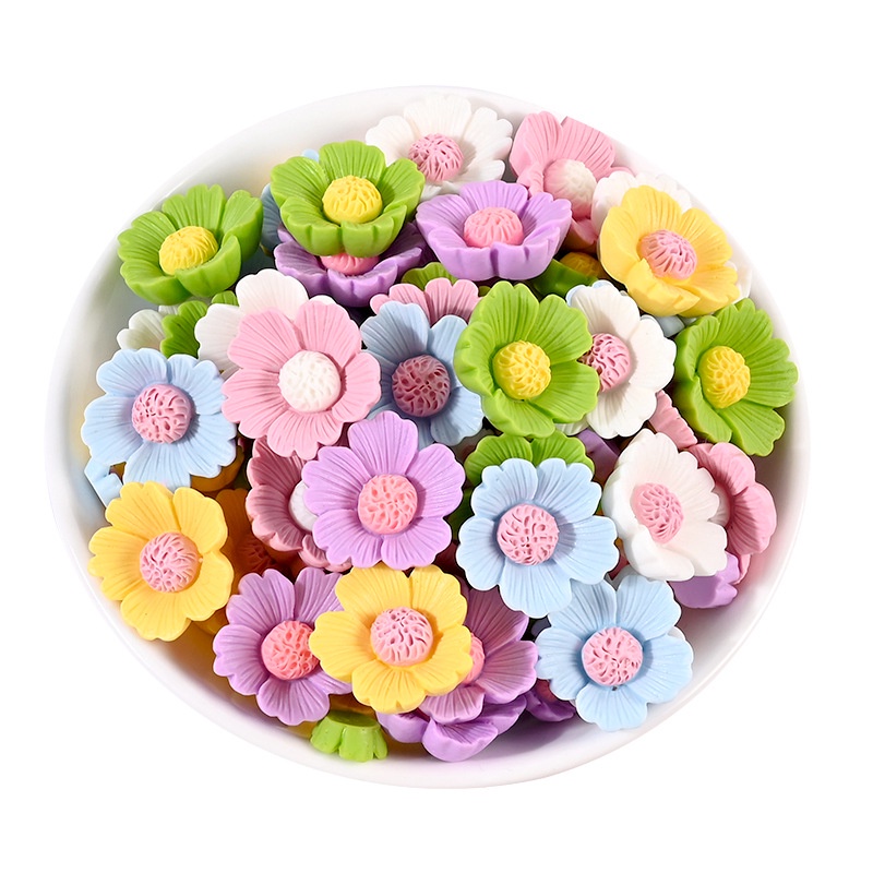 Mô hình 20 bông hoa sữa trắng dùng làm đồ thủ công trang trí handmade Charm SLime