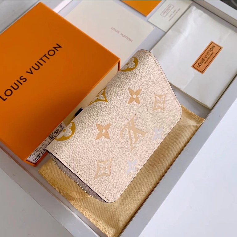 Sẵn sàng giao hàng Ví nữ ngắn mới của Louis Vuitton LV Ví có dây kéo có hộp M80408