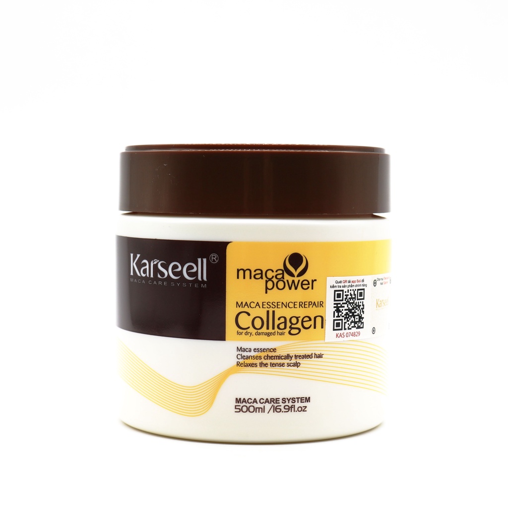 Hấp Ủ Dầu Karseell Maca Collagen Chính Hãng Siêu Mượt 500ml