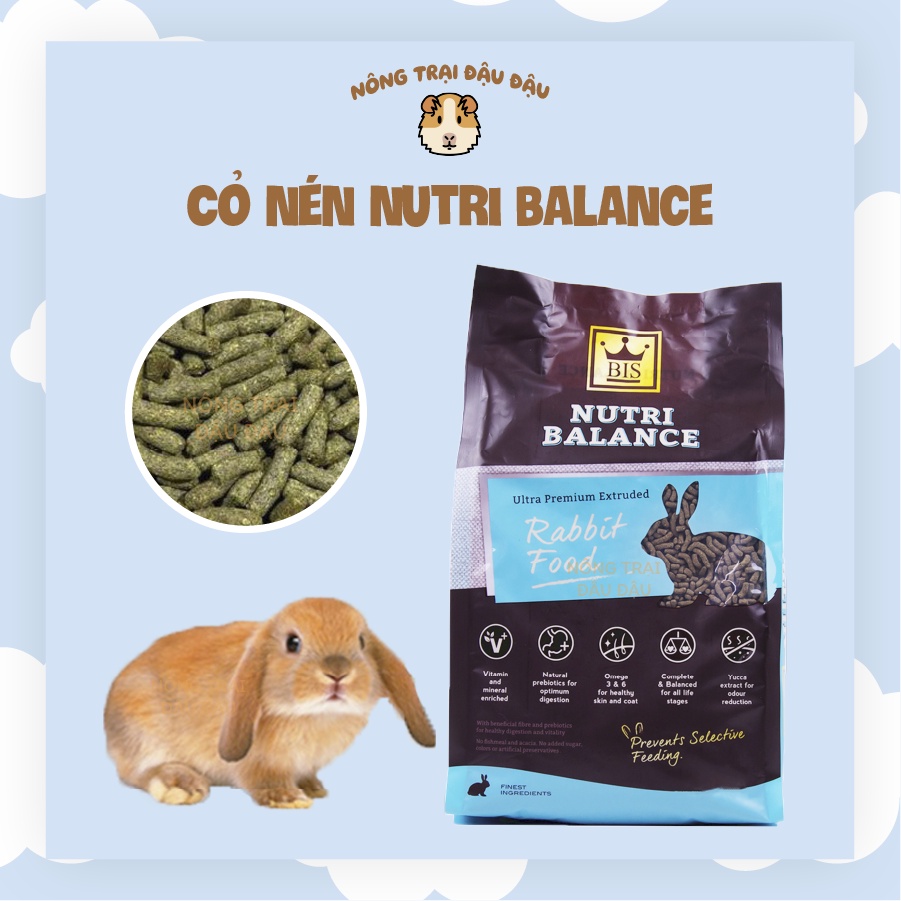 Cỏ Nén Nutri Balance Thức Ăn Cho Thỏ, Sóc Bắc Mỹ