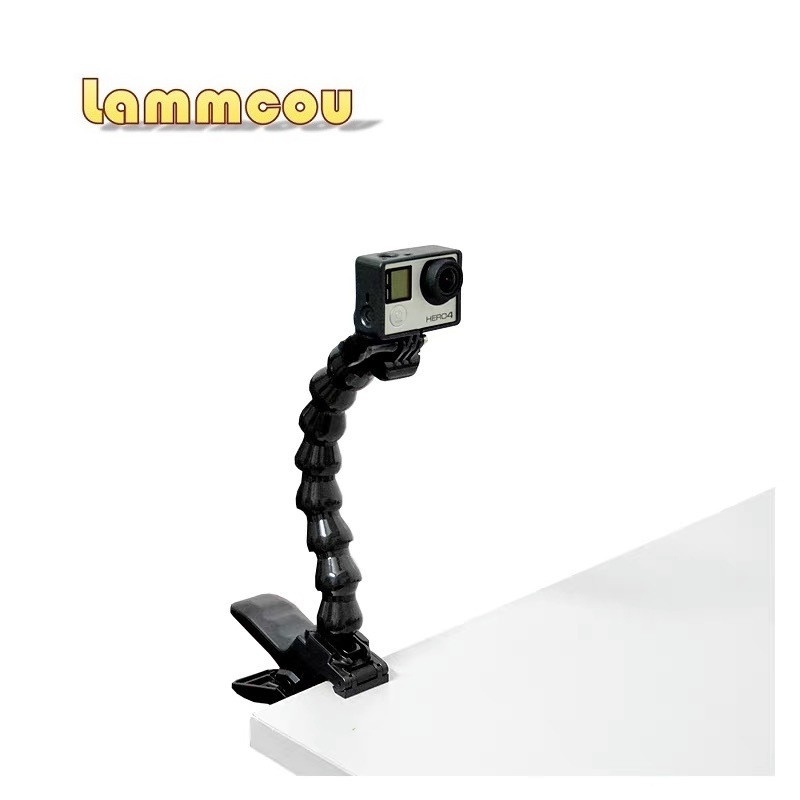 Kẹp giá đỡ camera LAMMCOU kiểu cổ ngỗng thích hợp cho camera hành động GoPro Hero 10 9 8 7 6 5 Yi Osmo H9R