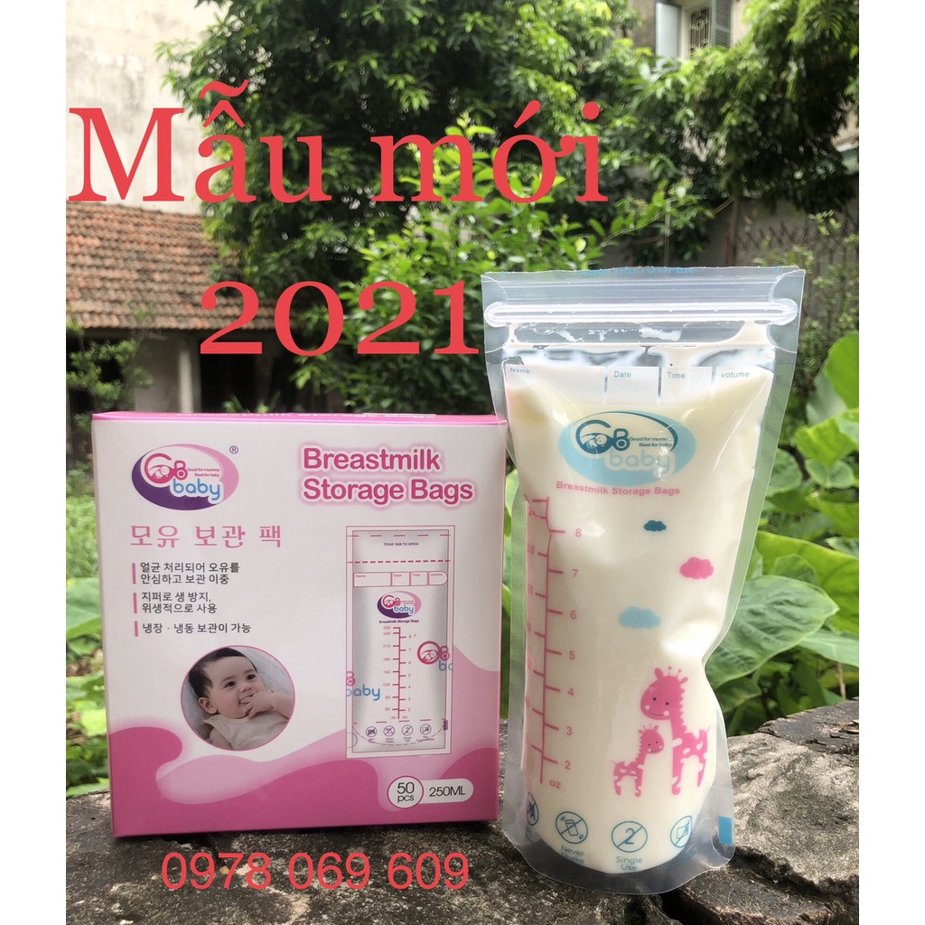 (Tặng 01 bút viết thông tin trên túi) 150 Túi trữ sữa GB Baby (3 hộp)