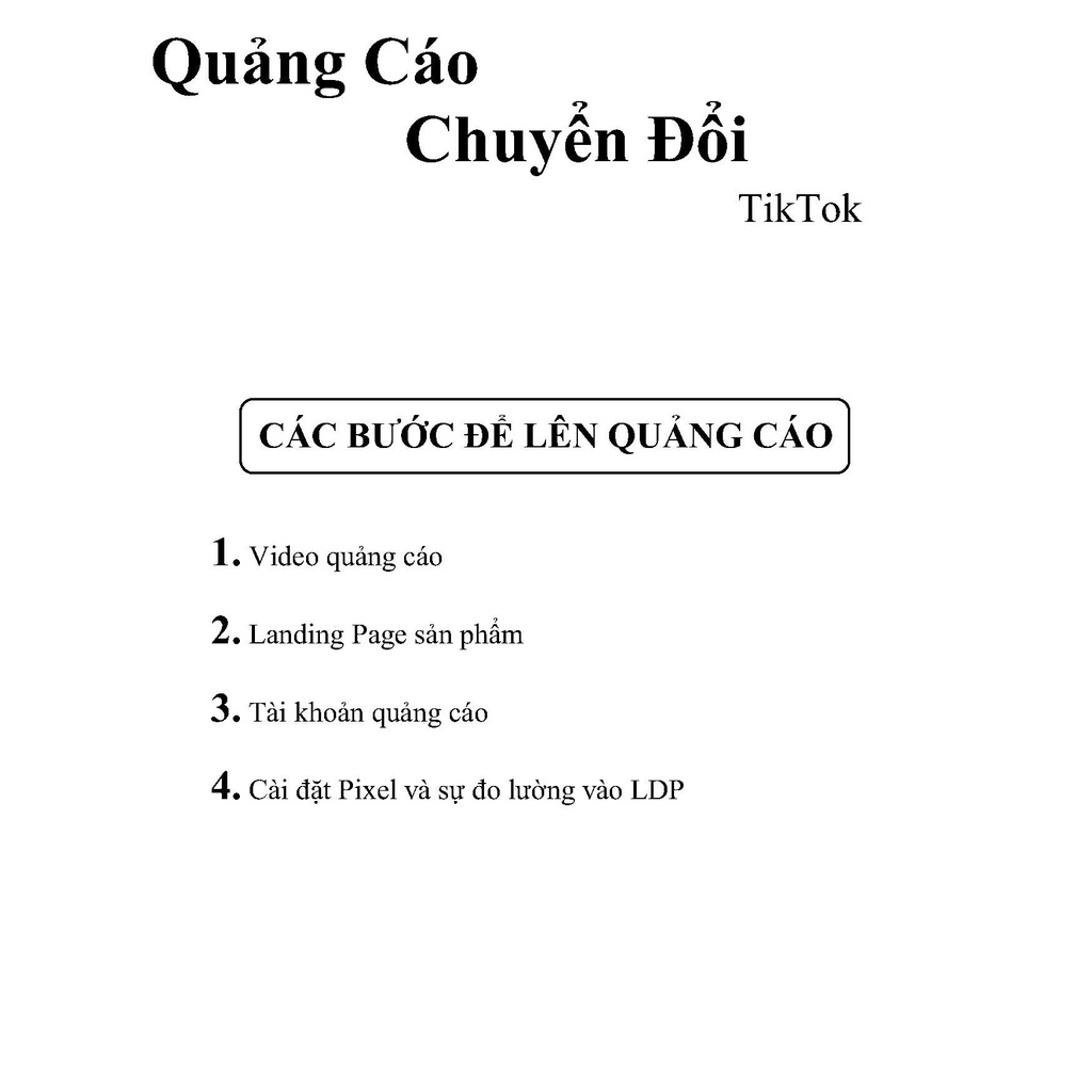 Sách công thức TikTokk Ads 1000 đơn