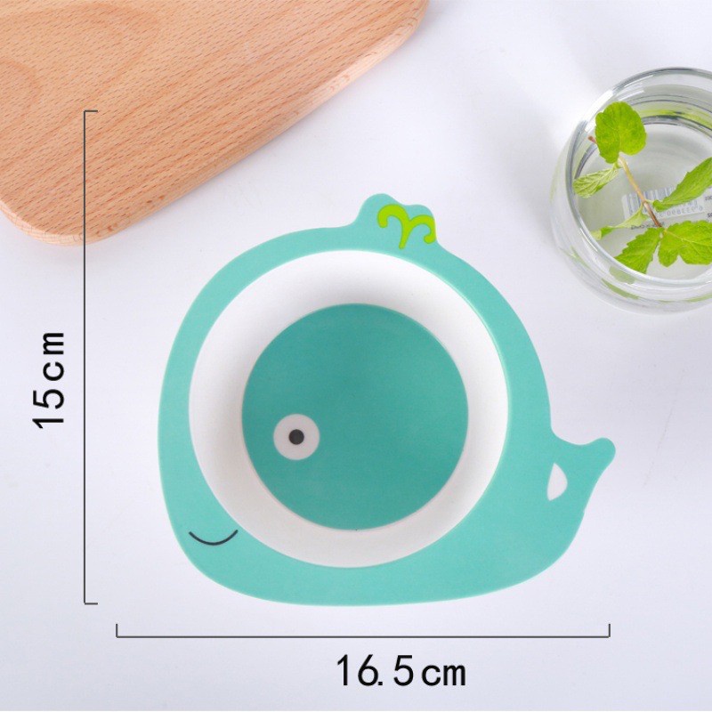 Bát Ăn Dặm Sợi Tre, Cao Cấp, Họa Tiết Hình Thú Ngộ Nghĩnh, Đáng Yêu, An Toàn Cho Bé Babibu