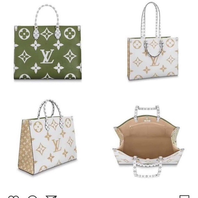 Túi xách cầu vồng họa tiết 𝐿𝑉 xanh lá size 23cm fullbox