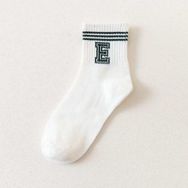 Vớ Tất Nữ Họa Tiết Chữ Cái - Vớ Nữ Cotton Mềm Mại , Thoáng Mát Khử Mùi , Nhiều Màu Lựa Chọn