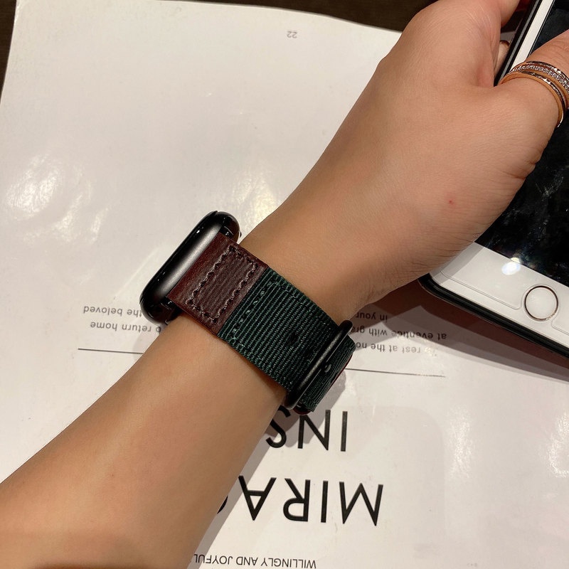 Dây Đeo nylon Chất Lượng Cao Cho Đồng Hồ Thông Minh apple watch 44mm 40mm 42mm 38mm 41mm 45mm iwatch series 3 5 se 6 7