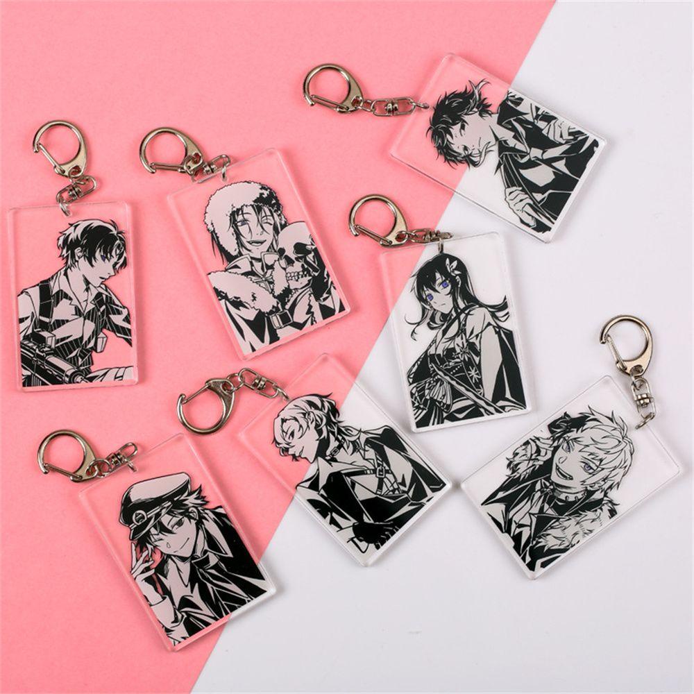 Móc Chìa Khóa Bằng Acrylic In Họa Tiết Hoạt Hình GLENES Bungo Stray Dogs Độc Đáo