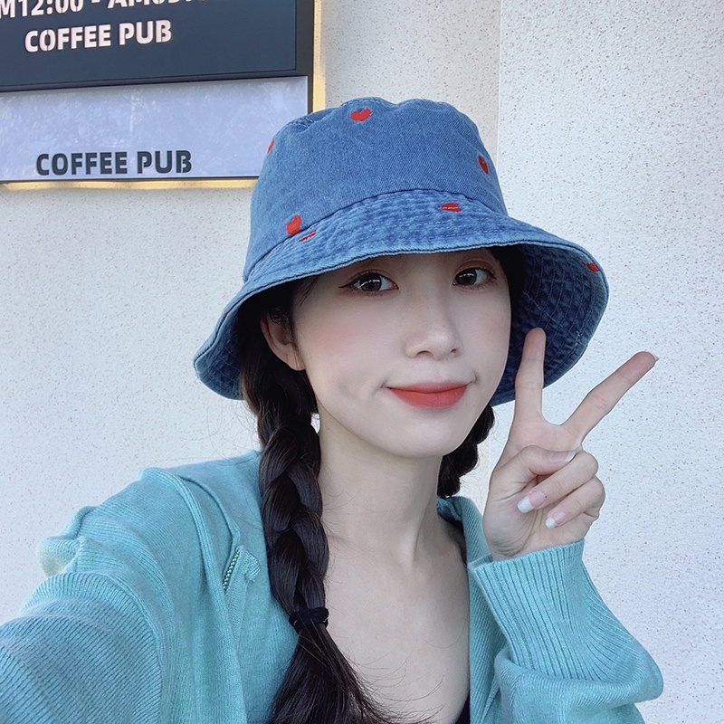 Mũ Cao Bồi Màu Xanh Dương Che Nắng Mùa Xuân Hè Dễ Thương Cho Nữ Sinh