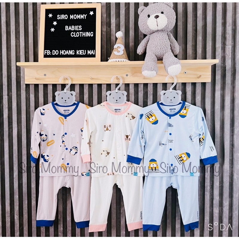 bộ dài tay cài nút Mompa