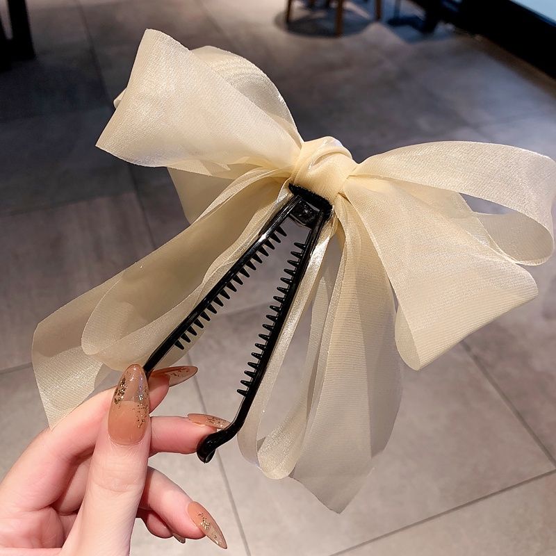 Kẹp Tóc Nơ Vải Chiffon Xinh Xắn, Kẹp Tóc Hình Trái Me