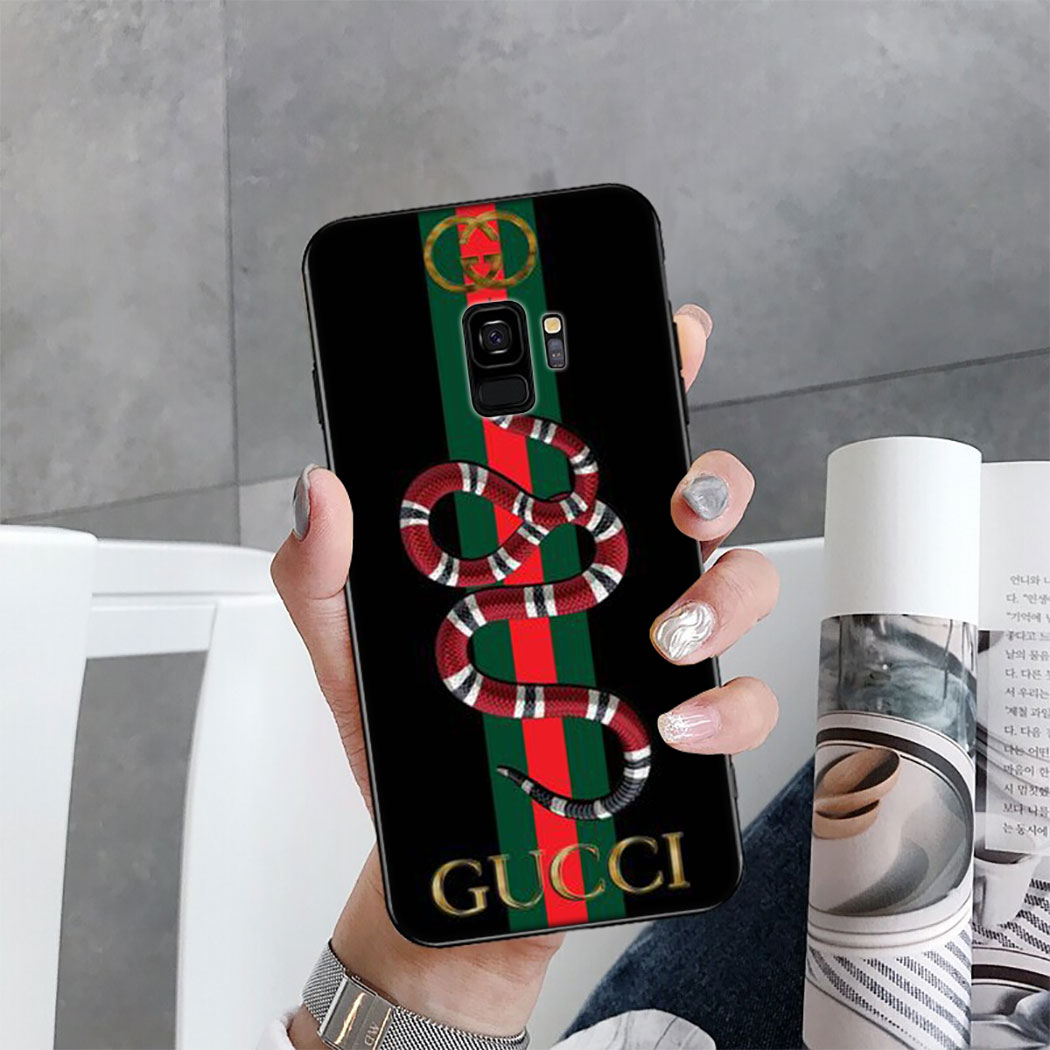 Ốp Lưng Silicone Mềm In Logo Gucci Cho Samsung S7 Edge / S8 / S9 / S10 Plus / S10E / Note 8