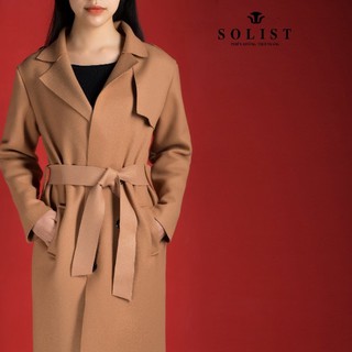 Áo khoác dạ nữ chất siêu đẹp màu vàng SOLIST