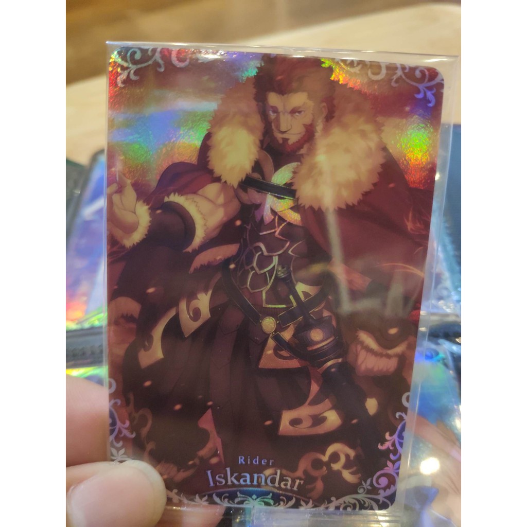 Thẻ bài sưu tầm bánh xốp Fate Grand Order FGO Iskandar SP - Super Rare - Tặng bọc bài nhựa bảo quản